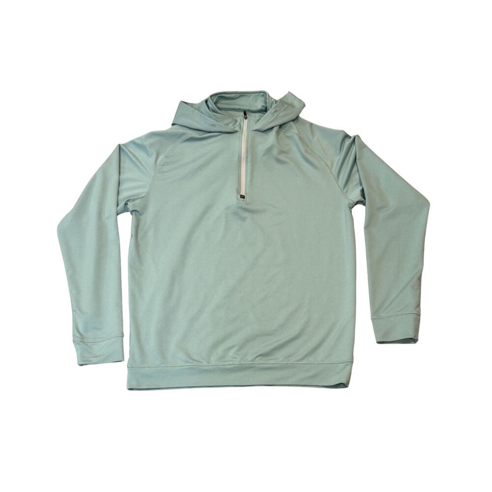 Swannies Seafoam Green Vandyke Hoodie Golf 1/4 Zip Size M Pullover Sweatshirt